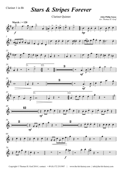 Stars and Stripes forever - Sousa - Clarinet Quintet