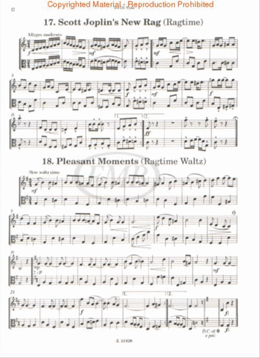 Ragtimes for Chamber Ensemble Chamber Orchestra scores gallery preview page 3
