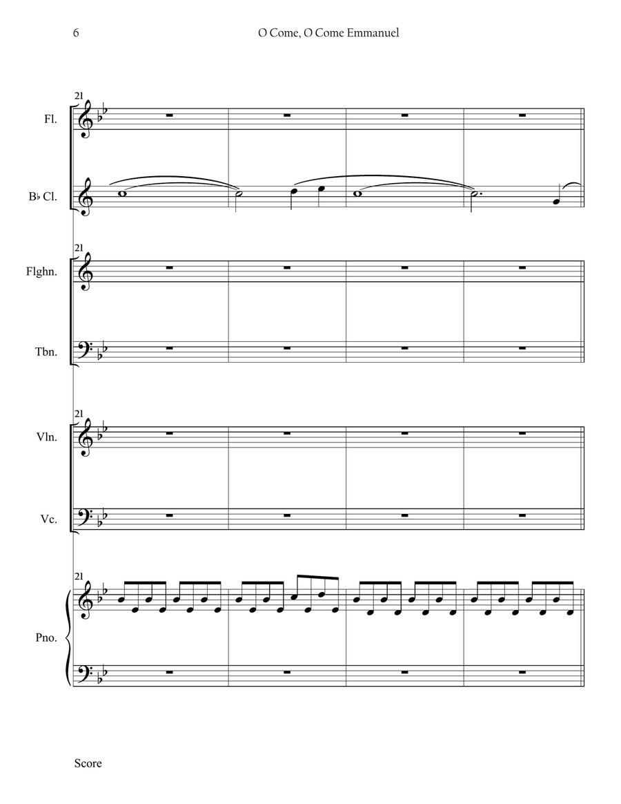 O Come, O Come Emmanuel O Come, O Come Emmanuel Small Ensemble scores gallery preview page 6