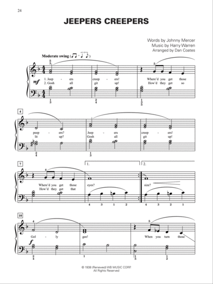 Dan Coates Popular Piano Library -- Hilarious Hits, Book 1 Easy Piano scores gallery preview page 3