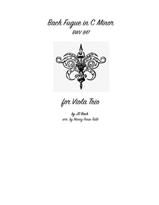 Book cover for Bach Fugue in C Minor (BWV 847) for Viola Trio
