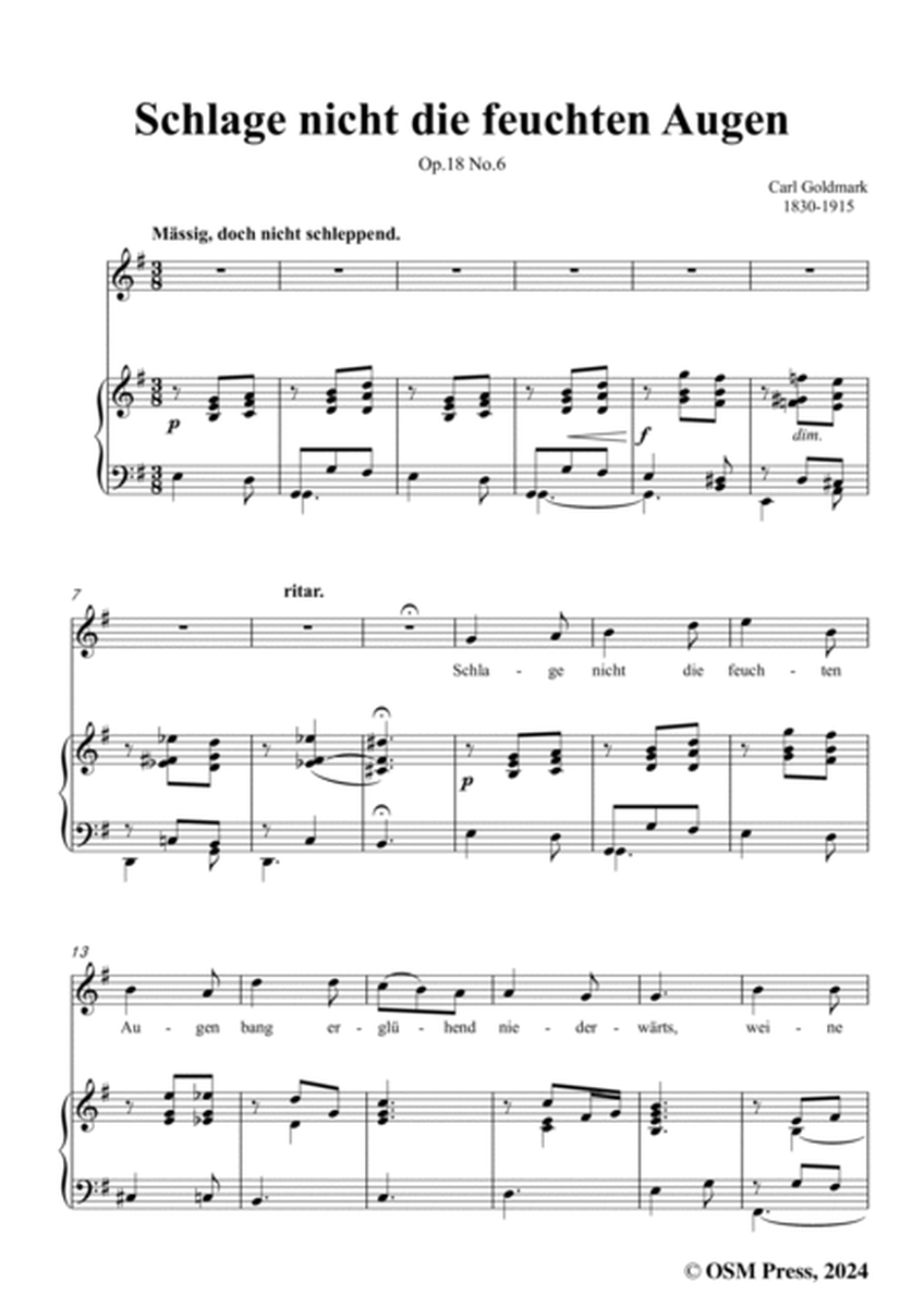 C. Goldmark-Schlage nicht die feuchten Augen,Op.18 No.6,in e minor