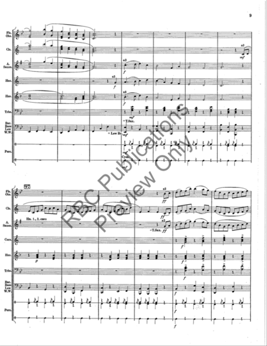 March From Early America (Score) Concert Band scores gallery preview page 10