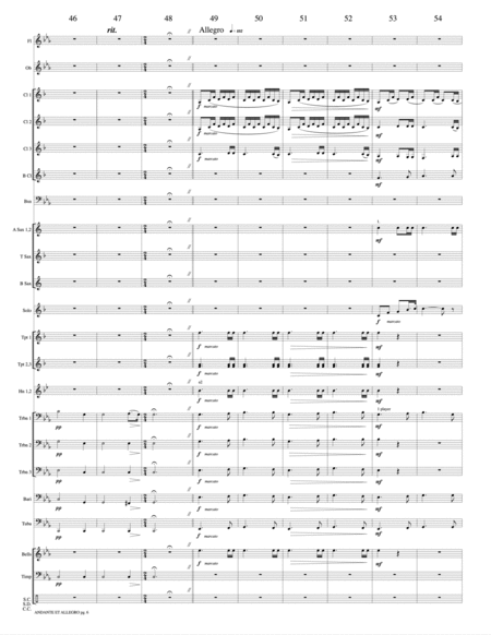 Andante et Allegro (Solo Trumpet and Concert Band): Score