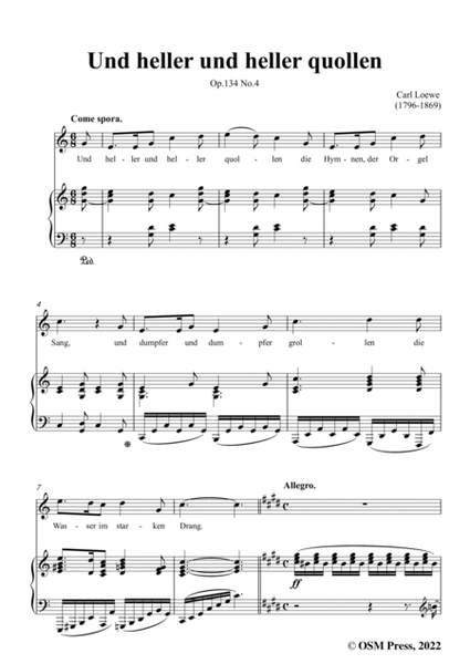 Loewe-Und heller und heller quollen,in C Major,Op.134 No.4,from Agnete