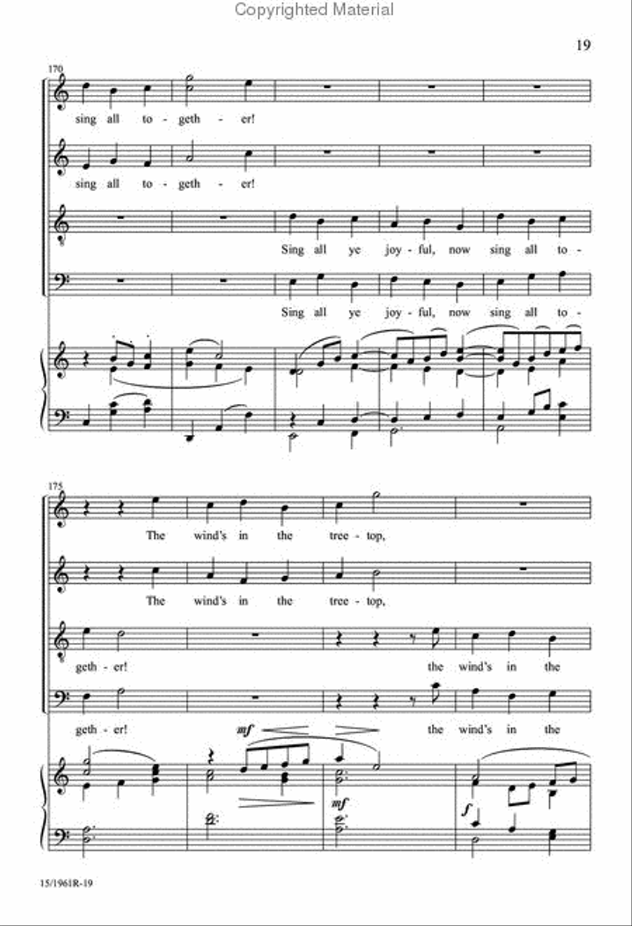 Sing All Ye Joyful 4-Part scores gallery preview page 18