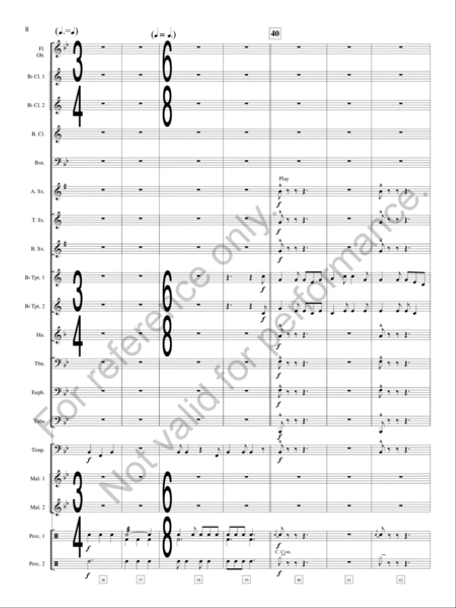 Legend of the Silver Knight Concert Band scores gallery preview page 9