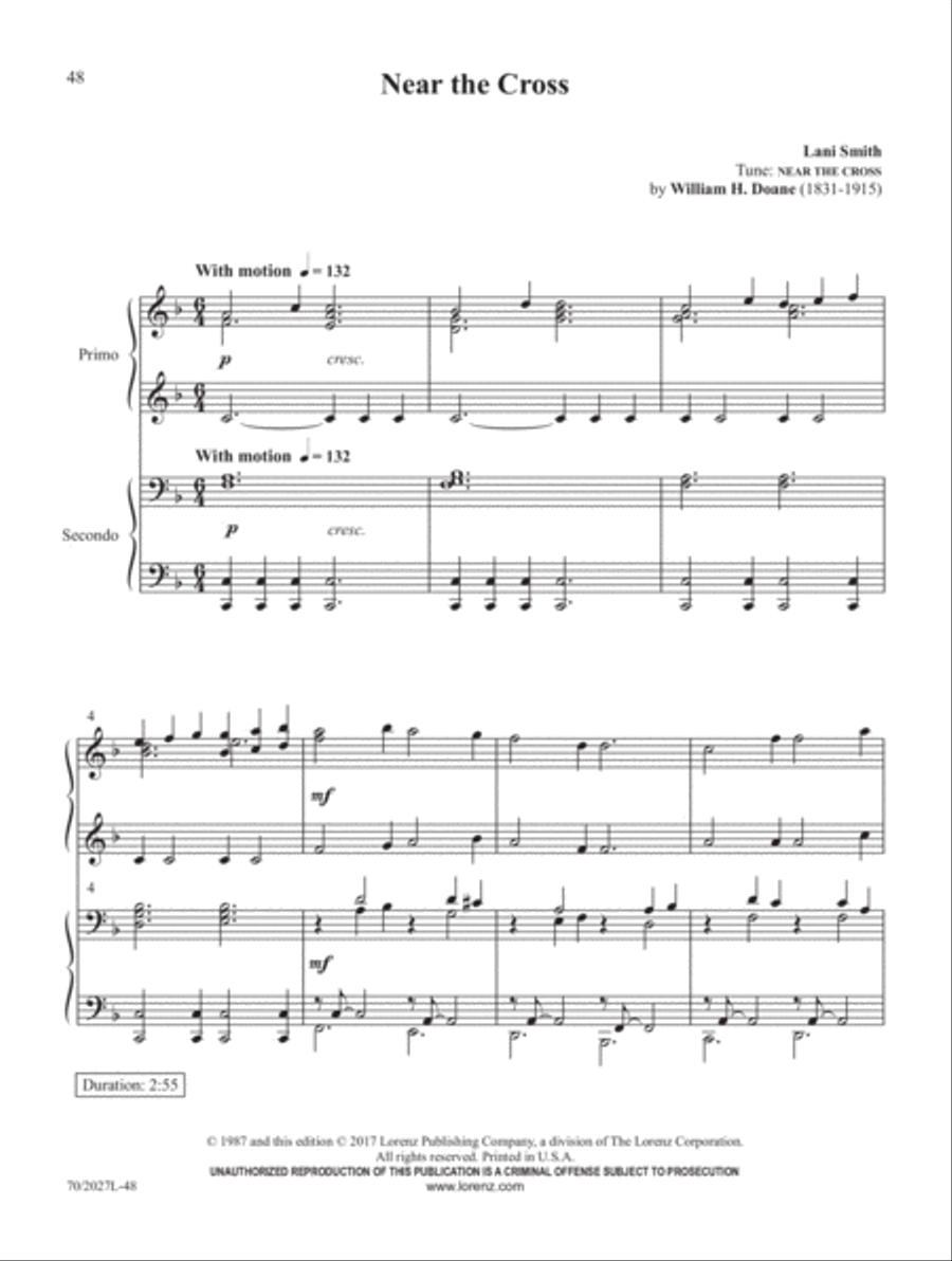 Four-Hand Favorites for Lent and Easter Piano Duet scores gallery preview page 18