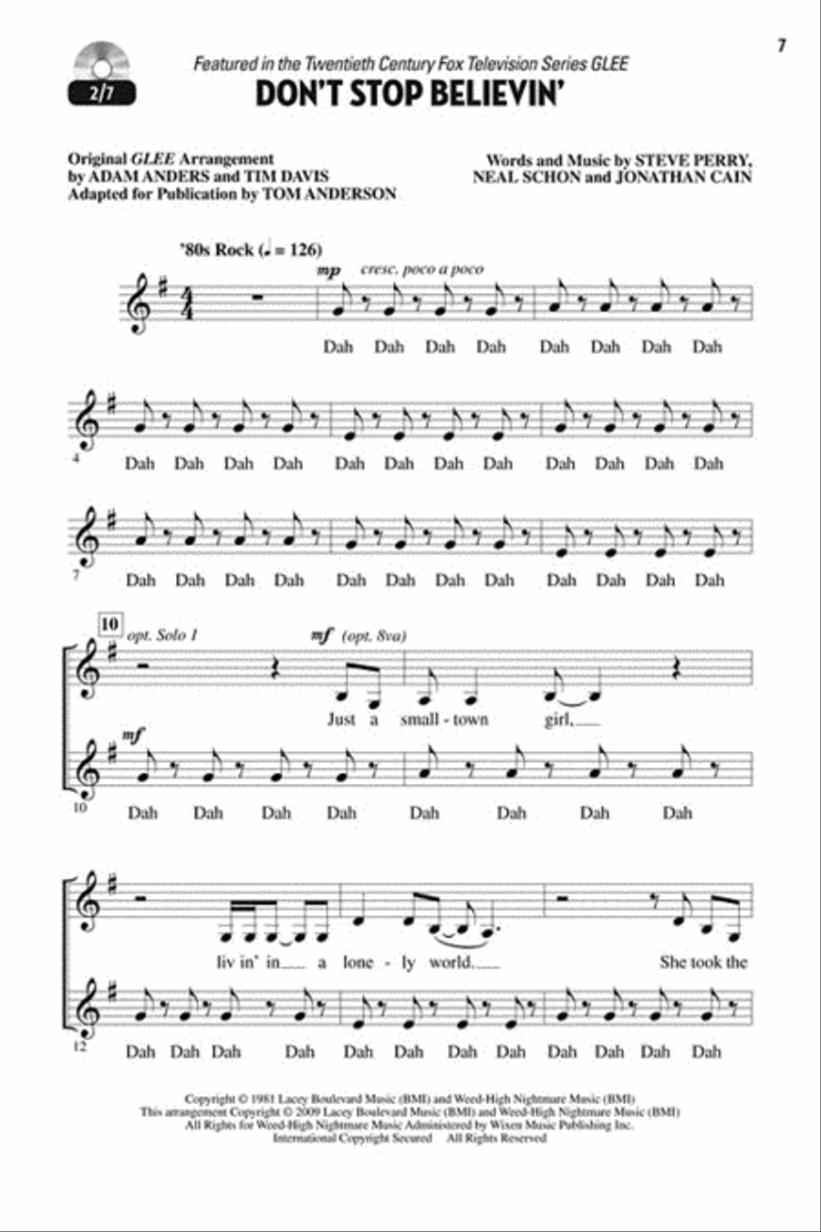 Let's All Sing Songs from Glee Choir scores gallery preview page 4