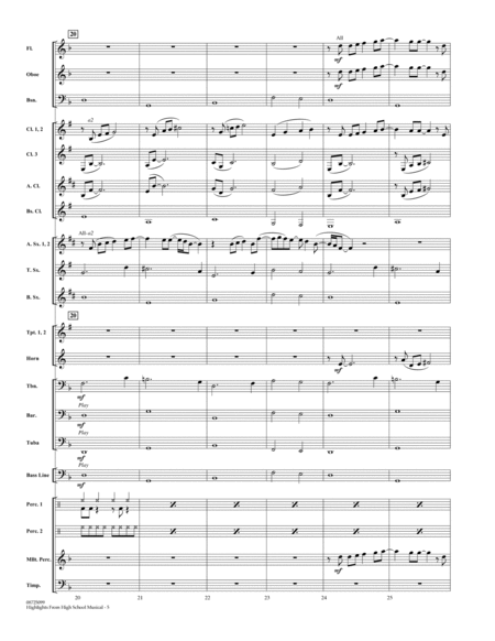 Highlights From "High School Musical" - Full Score