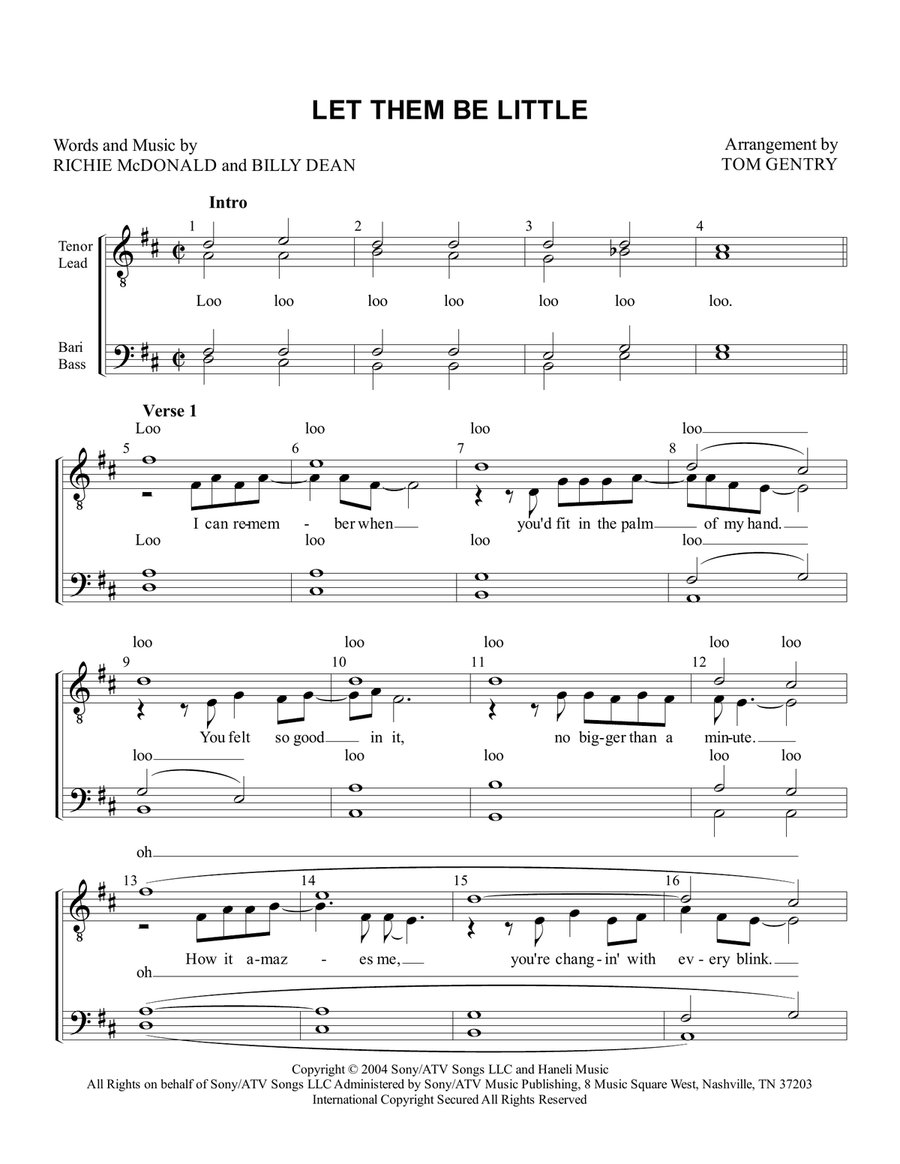 Let Them Be Little TTBB scores gallery preview page 1