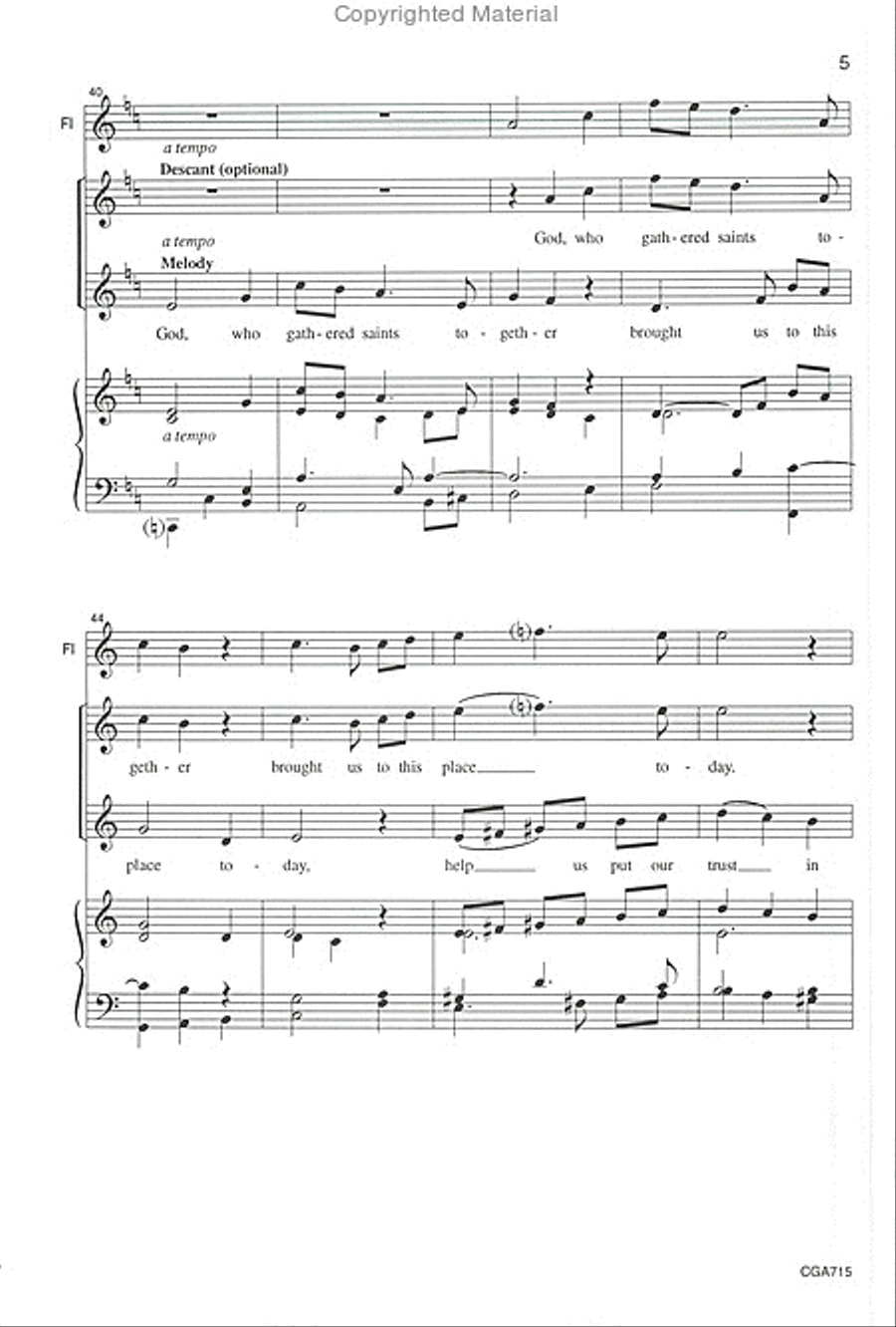 Spirit, Wind Upon the Waters Unison Choir scores gallery preview page 5