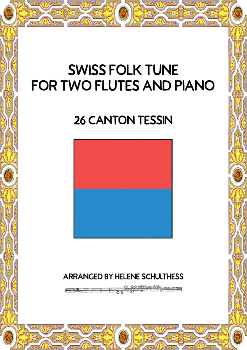 Swiss Folk Dance for two flutes and piano – 26 Canton Tessin – Monferina image number null