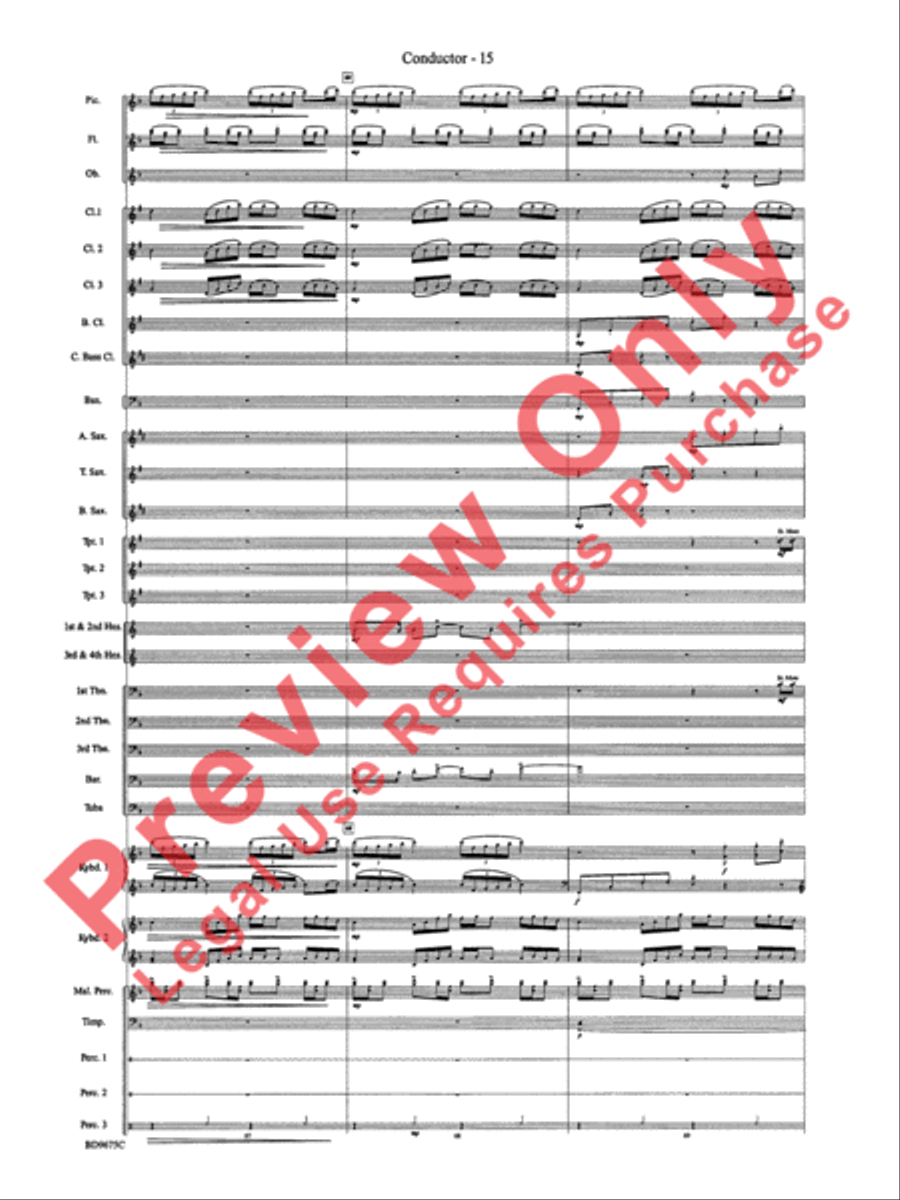 Twelve Seconds to the Moon Concert Band scores gallery preview page 18