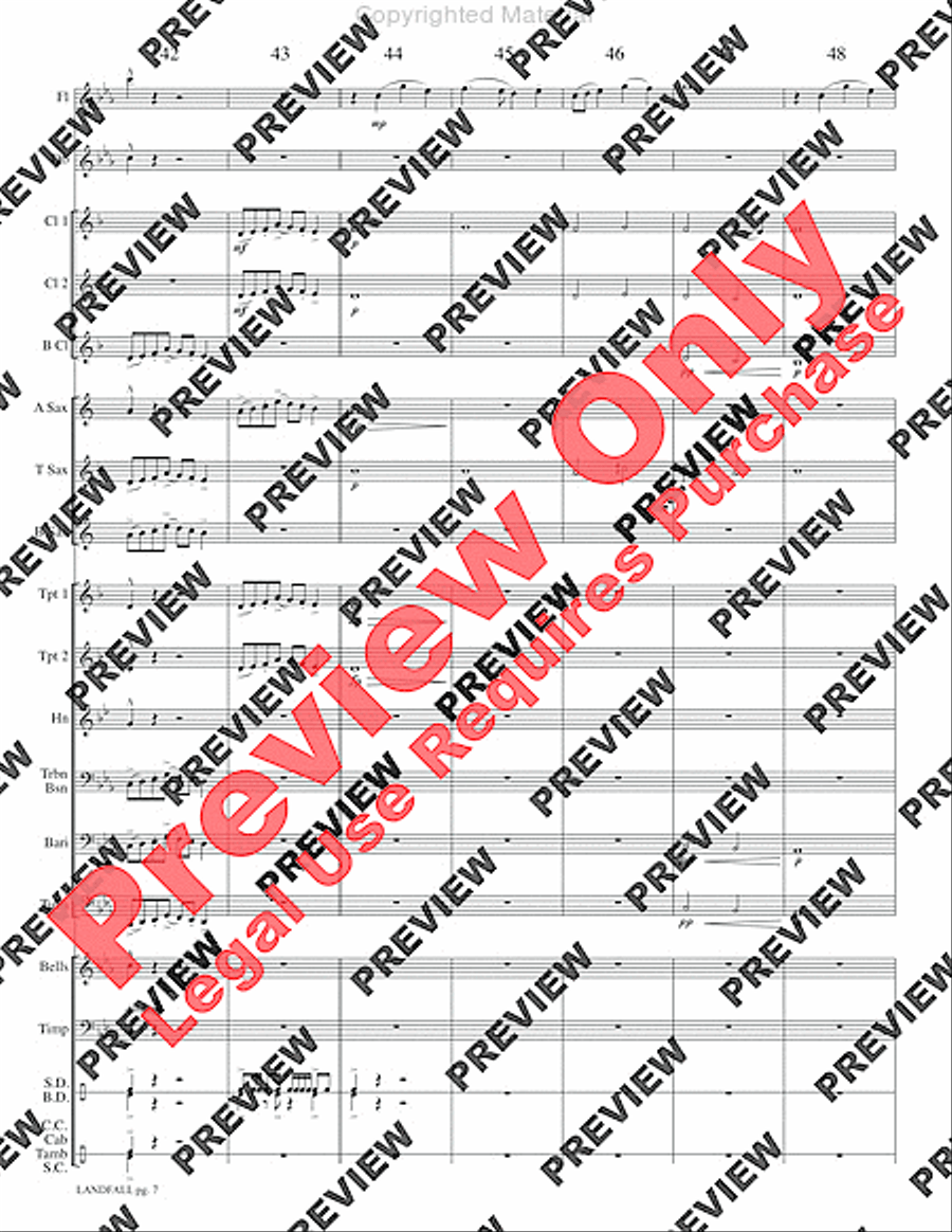 Landfall Concert Band scores gallery preview page 10