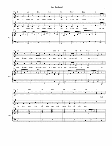 May Day Carol (A Traditional English Folk Song) 2-Part image number null