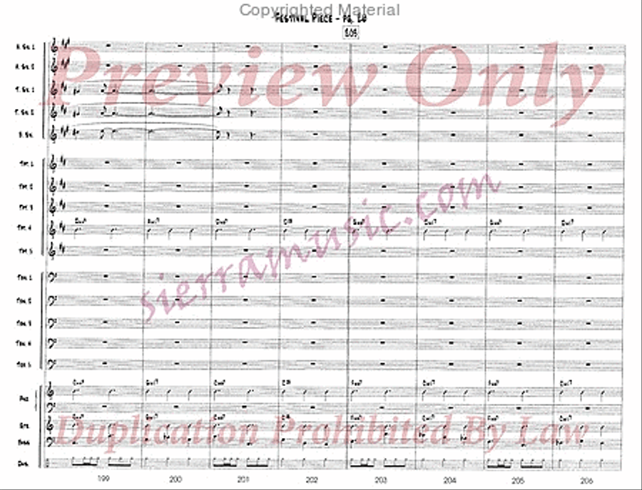 Festival Piece Big Band scores gallery preview page 27
