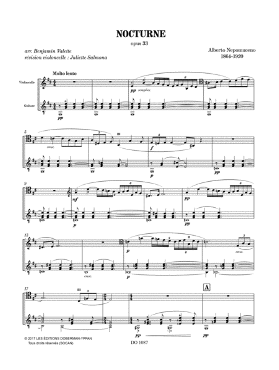 Nocturne, opus 33 Classical Guitar scores gallery preview page 2