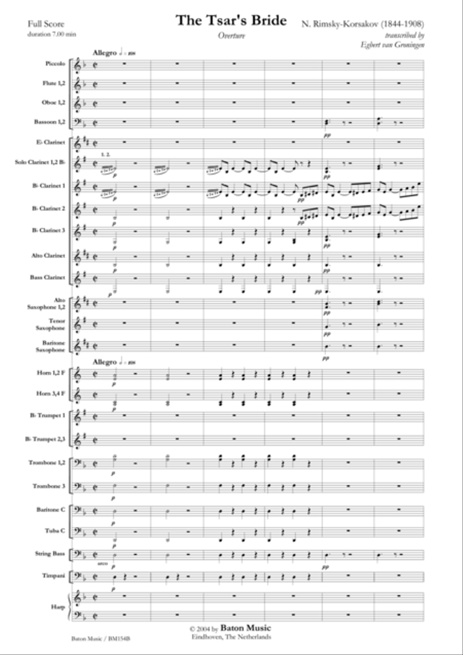 The Tsar's Bride Concert Band scores gallery preview page 2