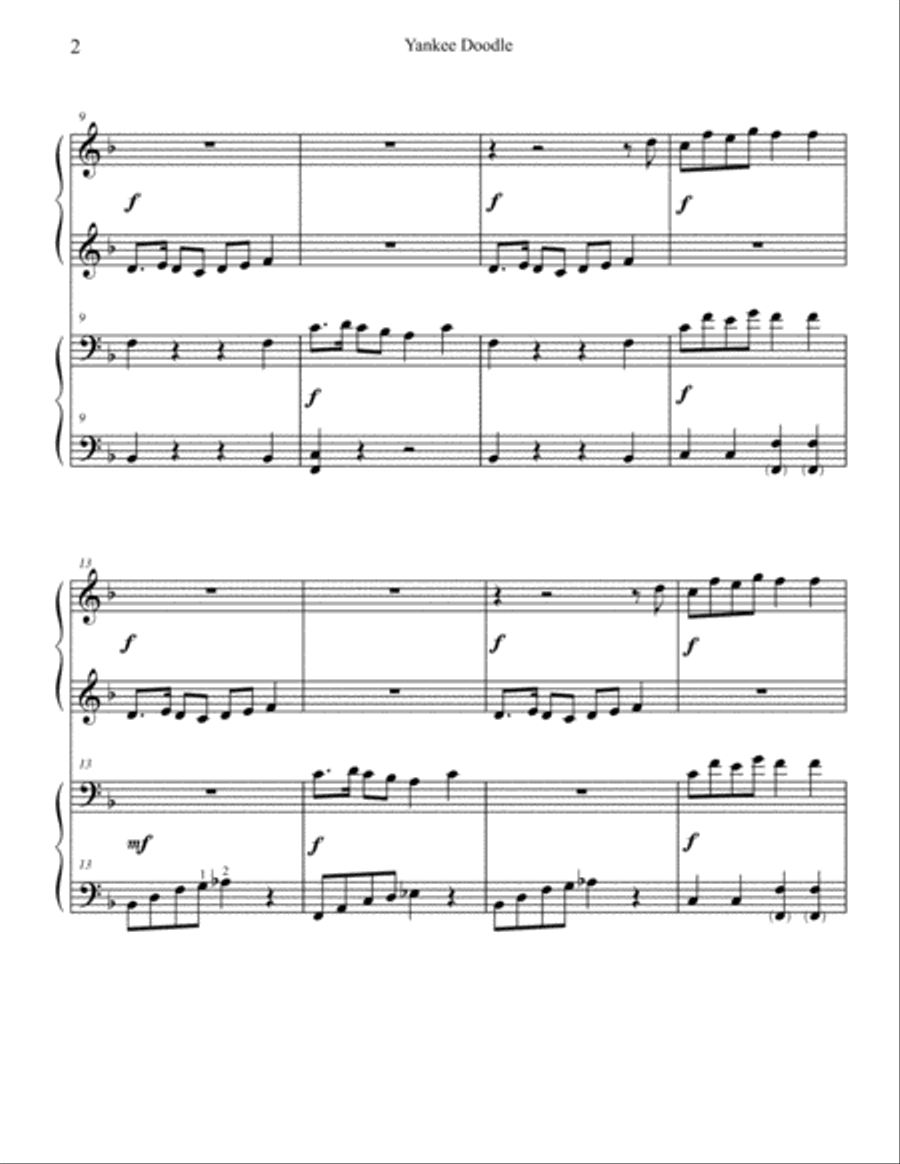 Yankee Doodle - Piano Duet Piano Method scores gallery preview page 3