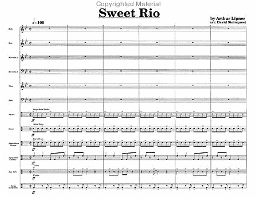Sweet Rio Percussion Ensemble scores gallery preview page 2