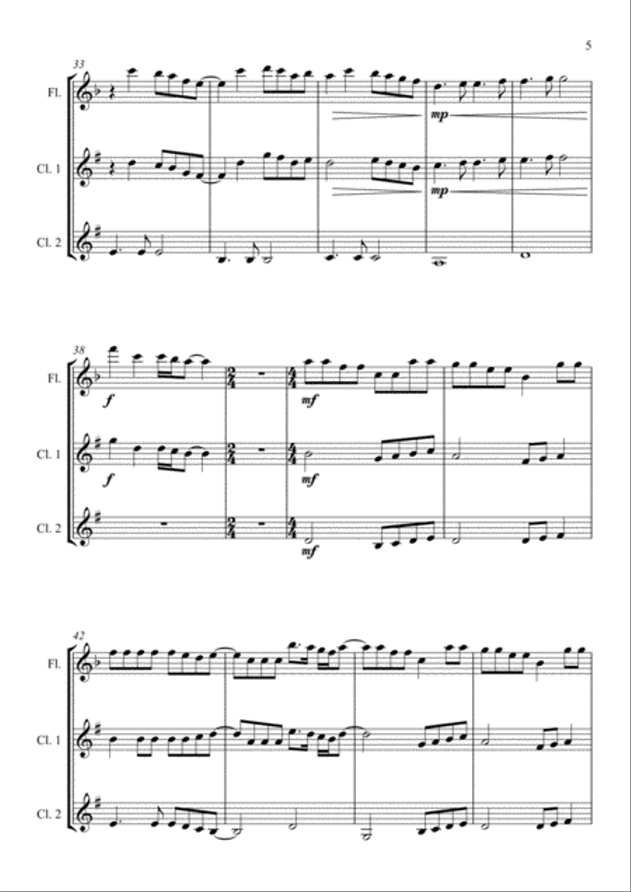 Just Give Me A Reason Woodwind Trio scores gallery preview page 5