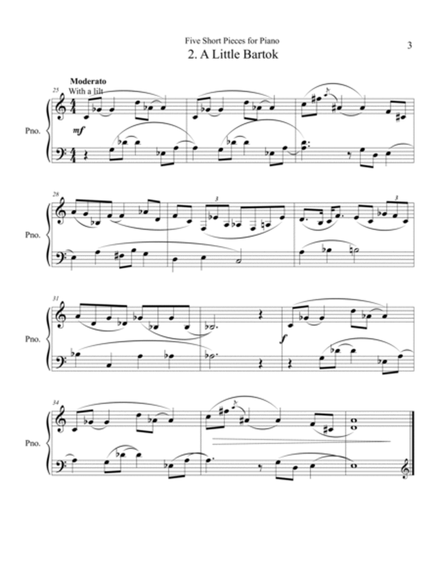 Five Short Pieces for Piano image number null