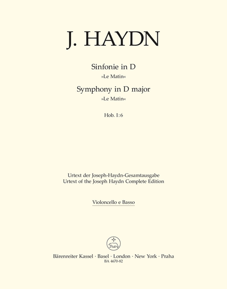 Sinfonie Nr. 6 - Le Matin - Symphony No. 6 - Le Matin
