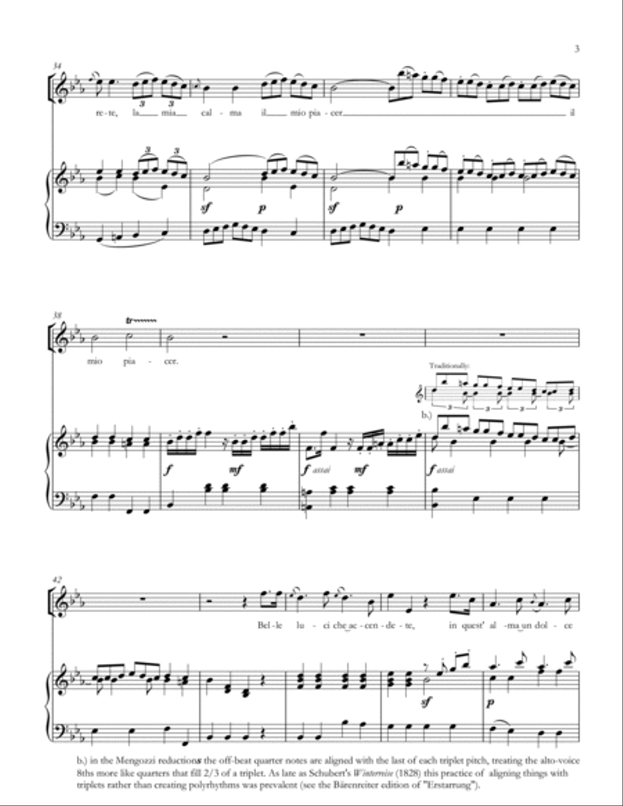 Belle luci, che accendete from La disfatta di Dario - Modern Clef Performing Edition (Soprano/Piano) Voice scores gallery preview page 3