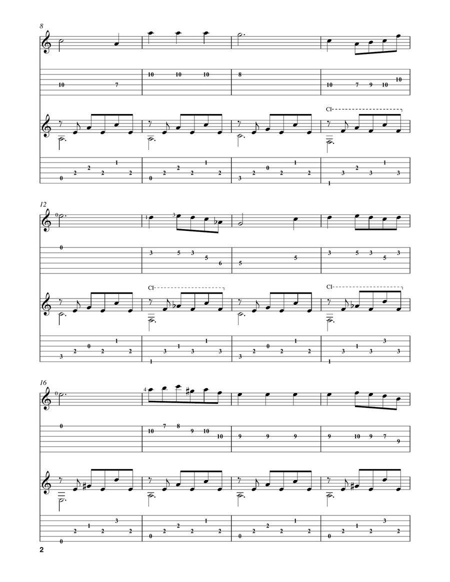 Nocturne in B-flat Minor (Op. 9, No. 1) Classical Guitar scores gallery preview page 2