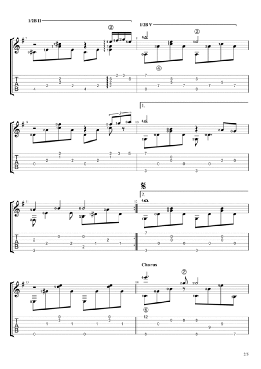 Feelings (?dime?) Feelings (?dime?) Electric Guitar scores gallery preview page 2