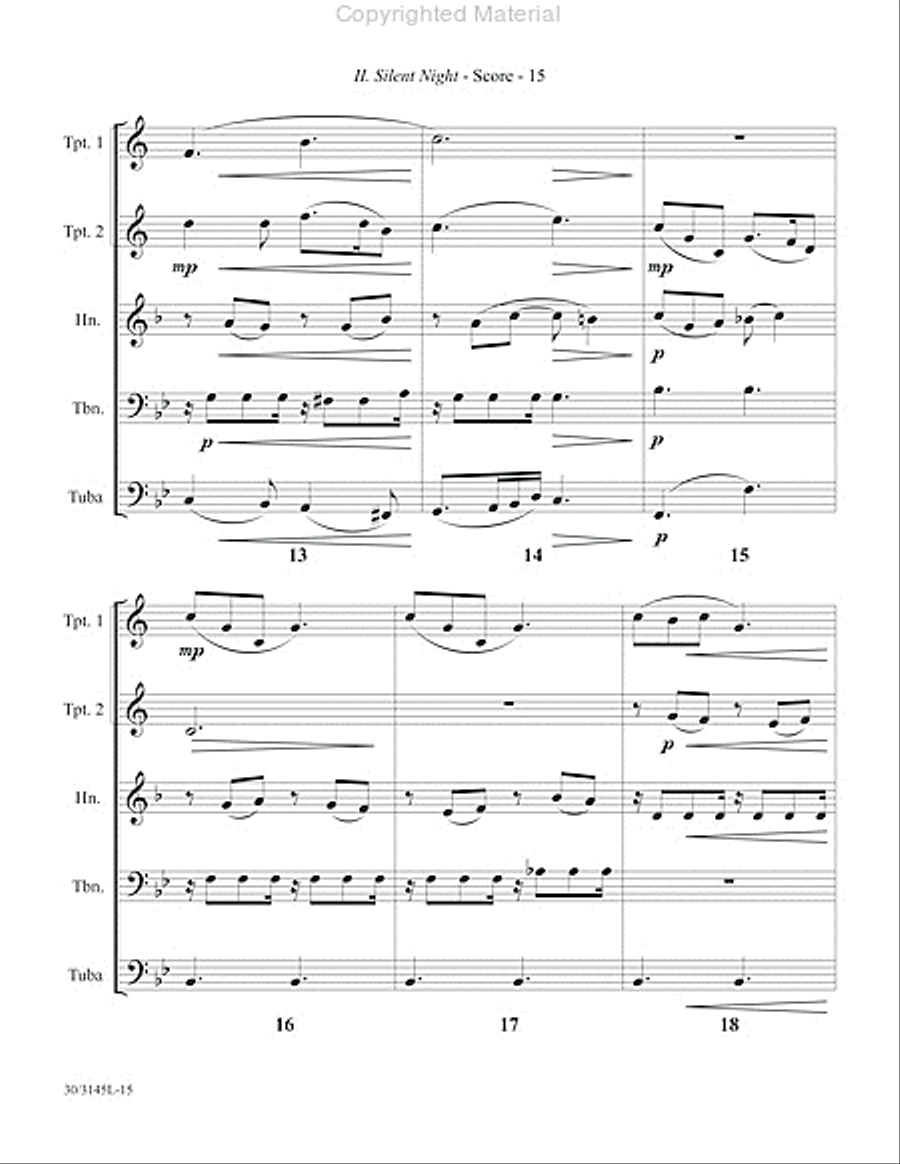 Brass at Christmas Brass Quintet scores gallery preview page 12