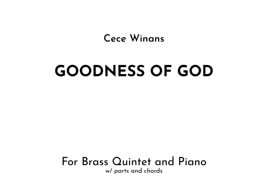Goodness Of God Brass Ensemble scores gallery preview page 1