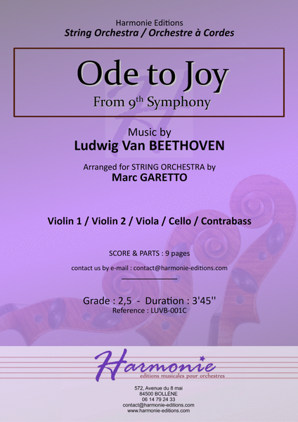 Ode to Joy - An die Freude // from BEETHOVEN 9th symphony image number null