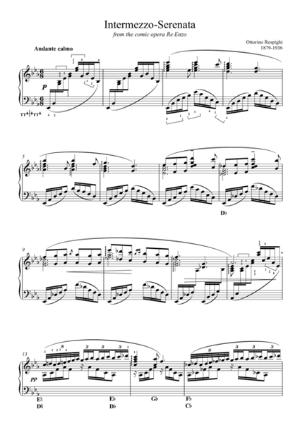 Intermezzo Serenata, For Harp