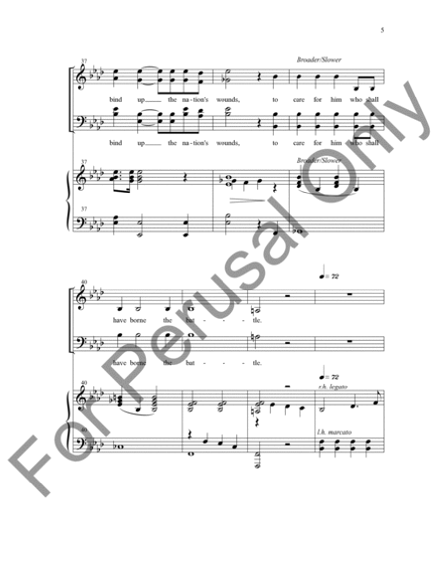 A Just And Lasting Peace (Choral Score) 4-Part scores gallery preview page 6