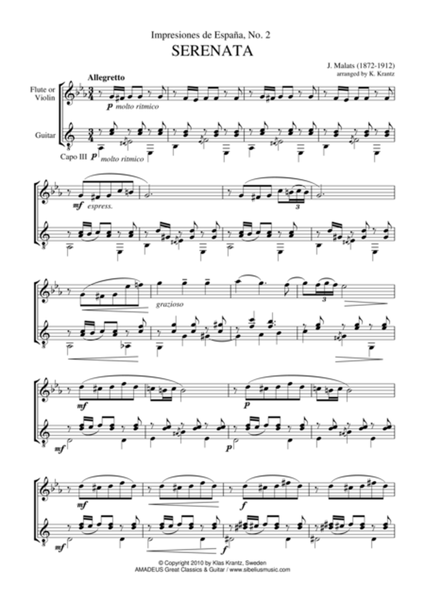 Serenata espanola for flute and guitar