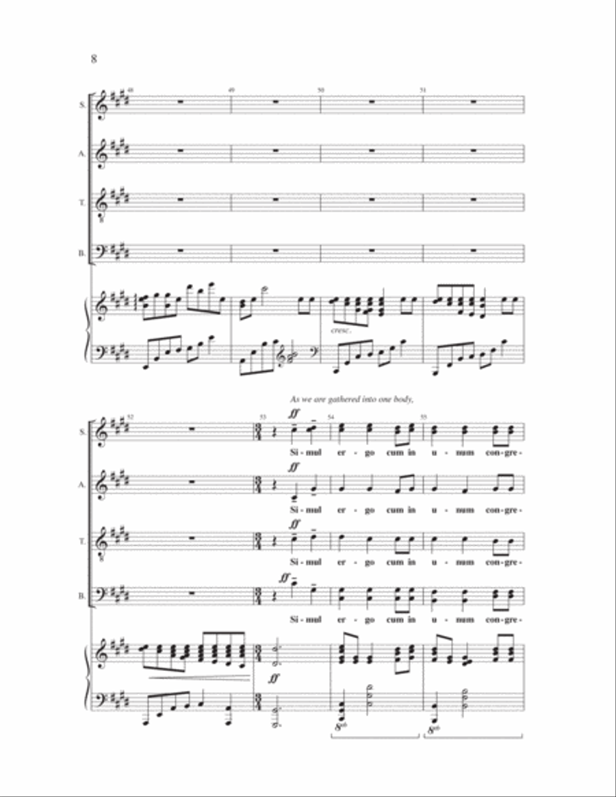 If Only the World (Ubi Caritas) 4-Part scores gallery preview page 7