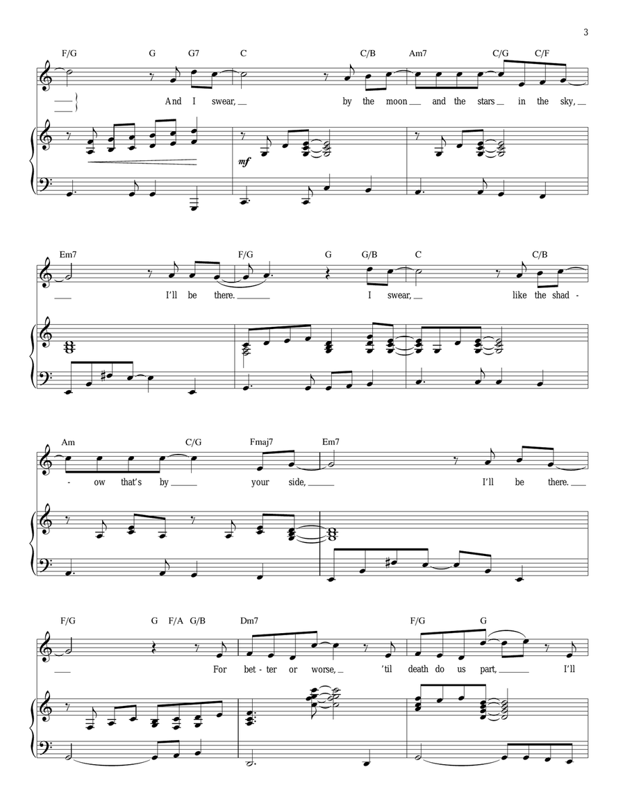 I Swear Piano, Vocal scores gallery preview page 3