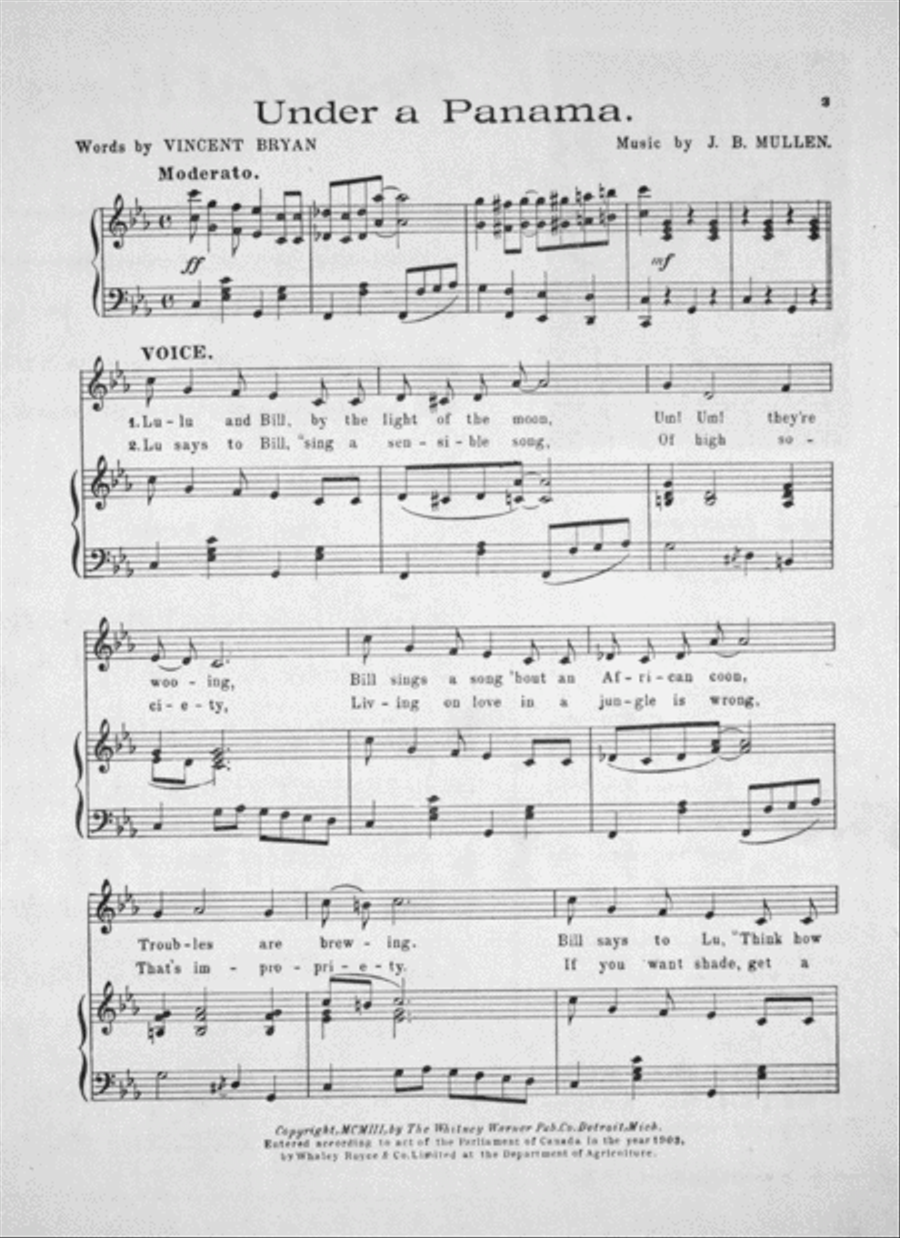 Under a Panama Voice scores gallery preview page 2