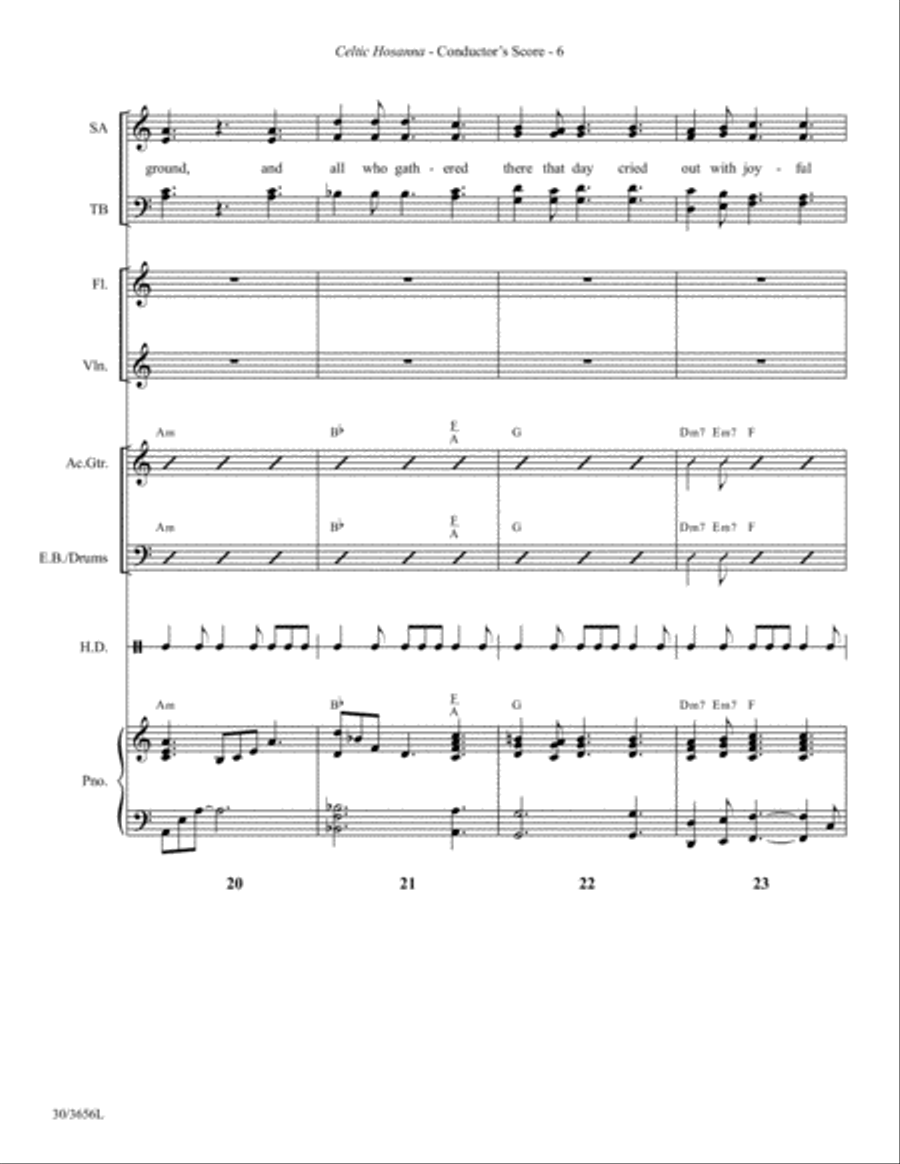 Celtic Hosanna - Instrumental Ensemble Score and Parts Choir scores gallery preview page 8