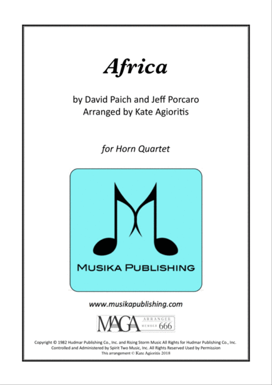 Africa Africa Brass Quartet scores gallery preview page 1