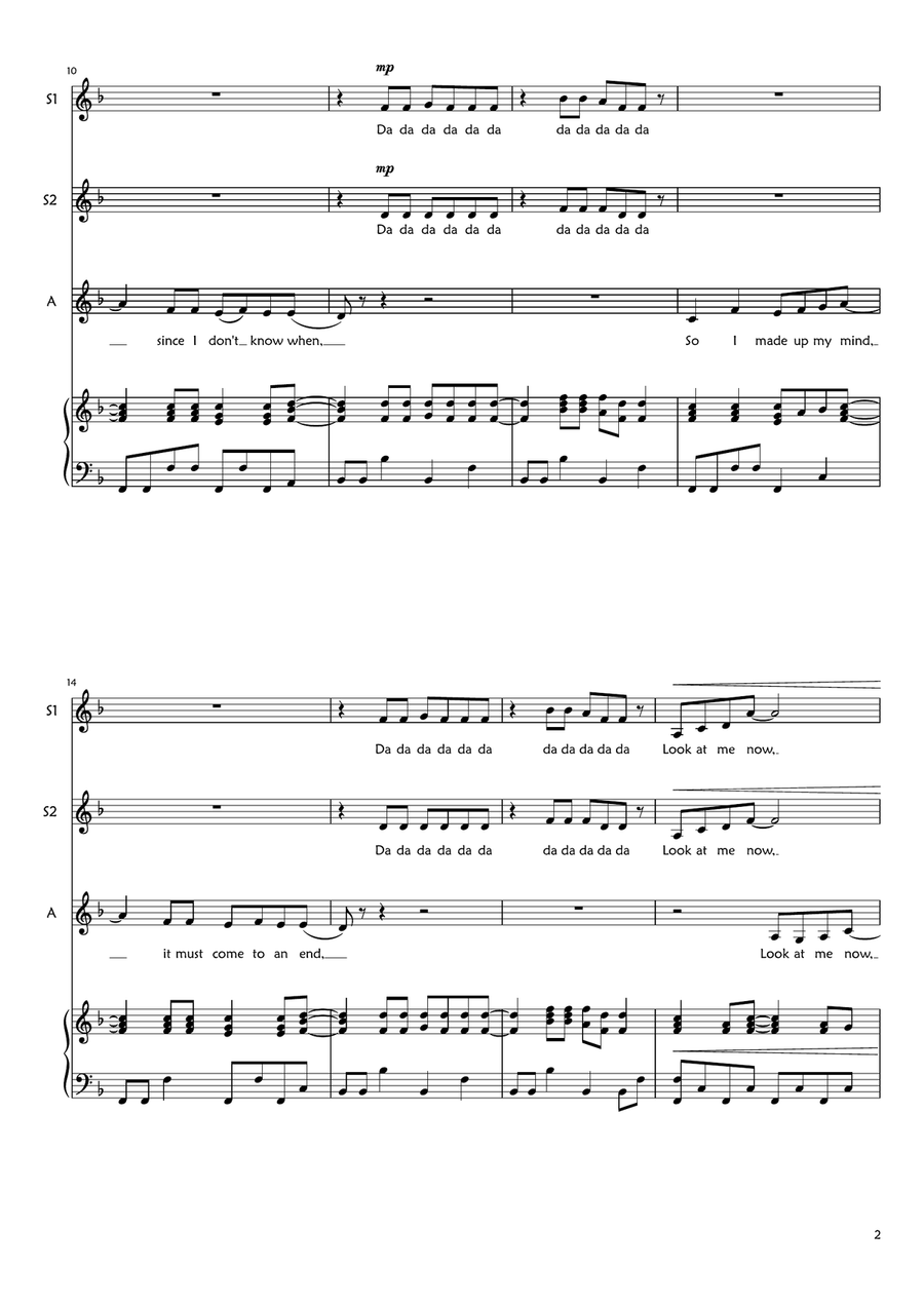 Mamma Mia SSA scores gallery preview page 2