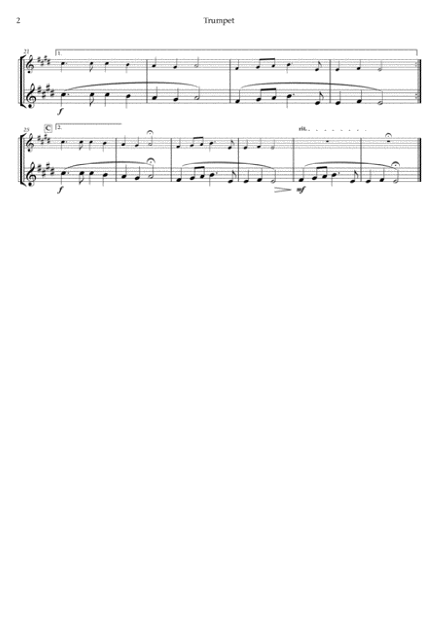 Hark The Herald Angels Sing (3 horns, rhythm section, optional vocal) Jazz Ensemble scores gallery preview page 6