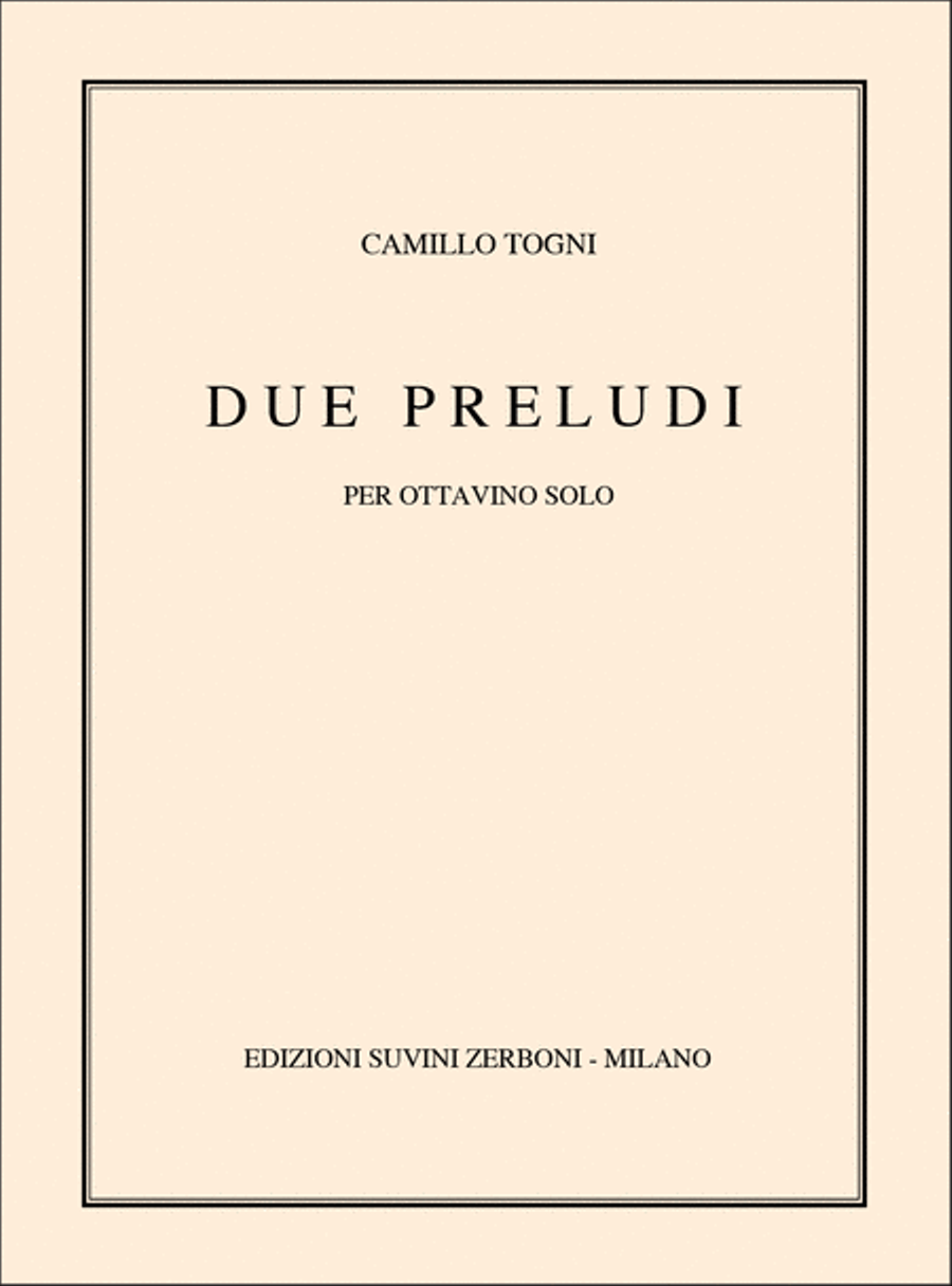 Due Preludi (1980) Per Ottavino (2-20) Flute Solo scores gallery preview page 1