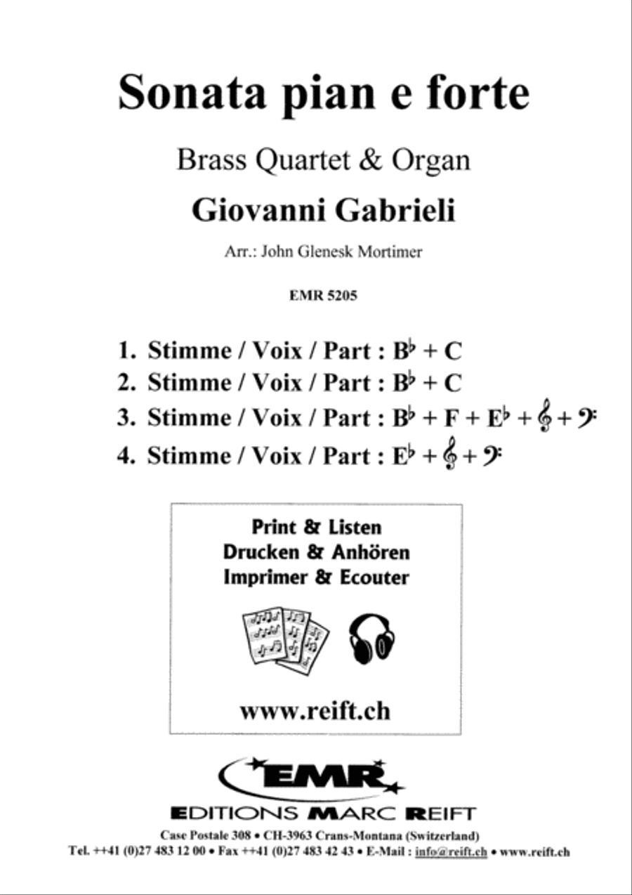 Sonata Pian e Forte Brass Ensemble scores gallery preview page 2