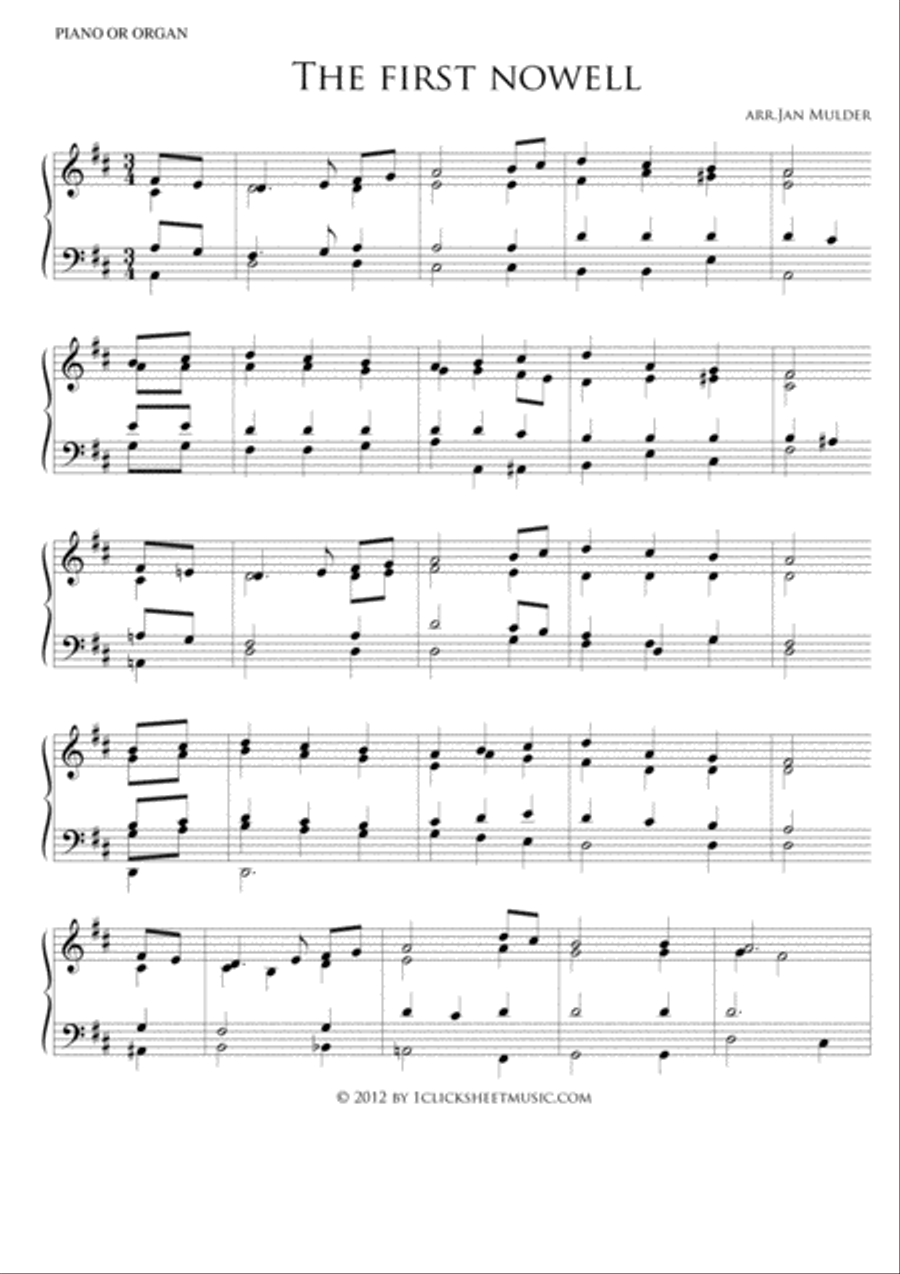 The First Nowell 4-Part scores gallery preview page 1