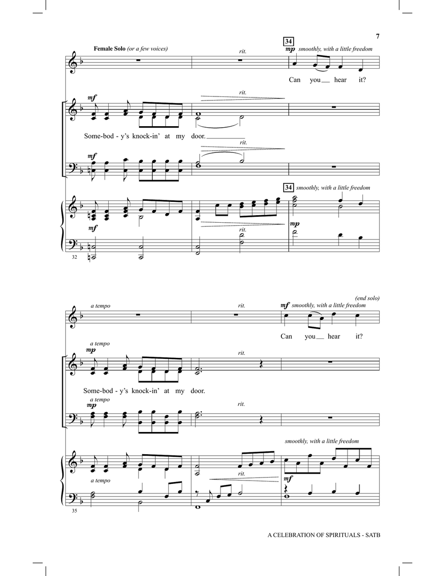 A Celebration Of Spirituals 4-Part scores gallery preview page 5