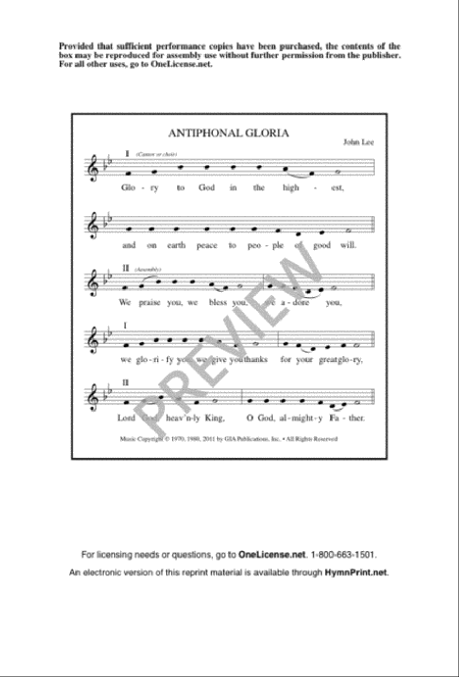 Antiphonal Gloria from 