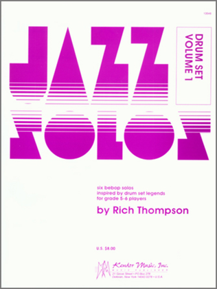 Book cover for Jazz Solos For Drum Set, Volume 1